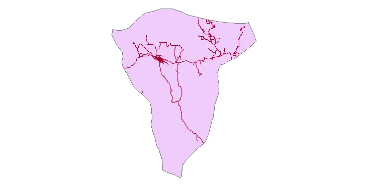 جدیدترین نقشه شیپ فایل راه های شهرستان رابر + PDF