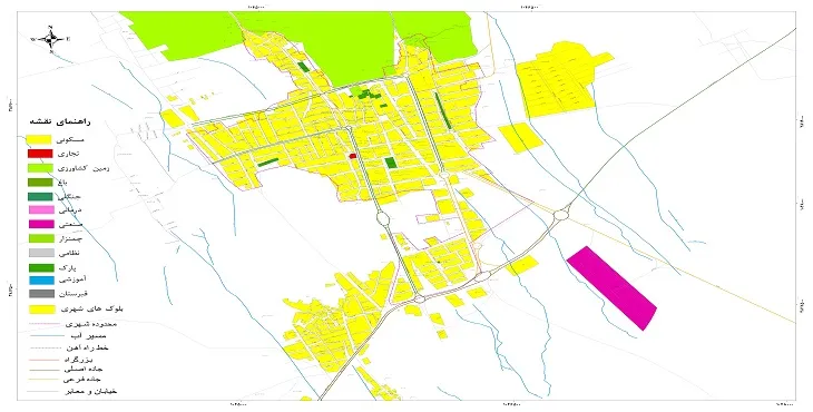 نقشه شیپ فایل (GIS) شهر عشق آباد طبس 1404 + عکس با کیفیت