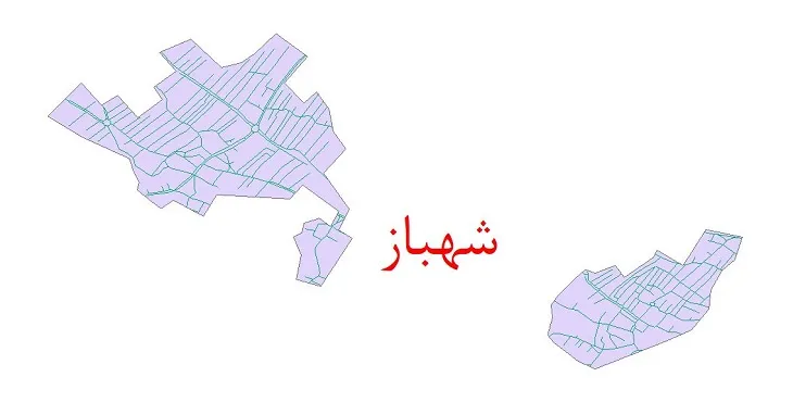 دانلود نقشه شیپ فایل شبکه معابر شهر شهباز