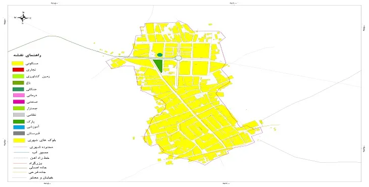 نقشه شیپ فایل (GIS) شهر مهاجران همدان 1405 + عکس با کیفیت