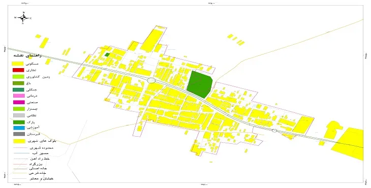 نقشه شیپ فایل (GIS) شهر چقابل 1405 + عکس با کیفیت