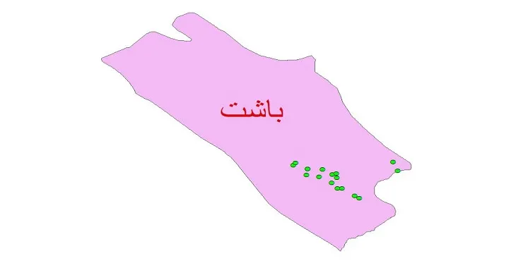 دانلود نقشه شیپ فایل کیفیت آب چاه های شهرستان باشت