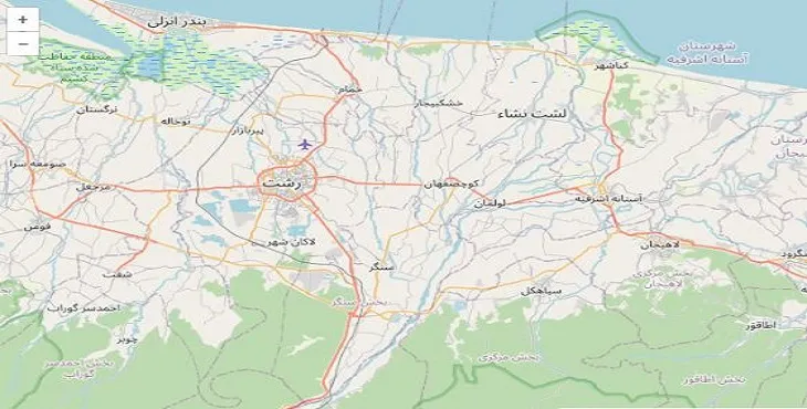 دانلود نقشه شهرستان رشت + pdf با کیفیت بالا