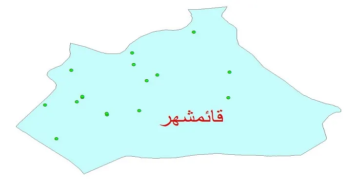 دانلود نقشه شیپ فایل کیفیت آب چاه های شهرستان قائمشهر