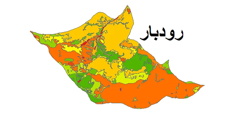 بروزترین نقشه شیپ فایل کاربری اراضی شهرستان رودبار + PDF