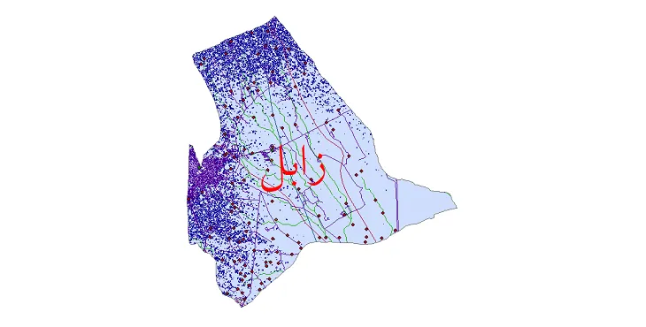 دانلود نقشه های شیپ فایل شهرستان زابل + کاملترین لایه GIS