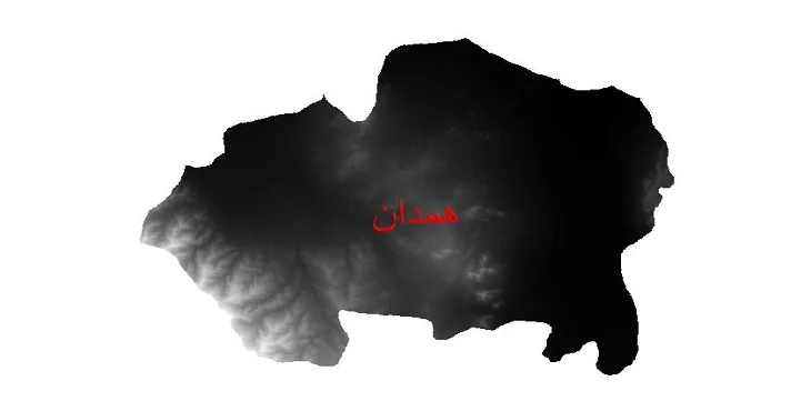 دانلود نقشه دم (DEM) شهرستان همدان | دقت 30 متر