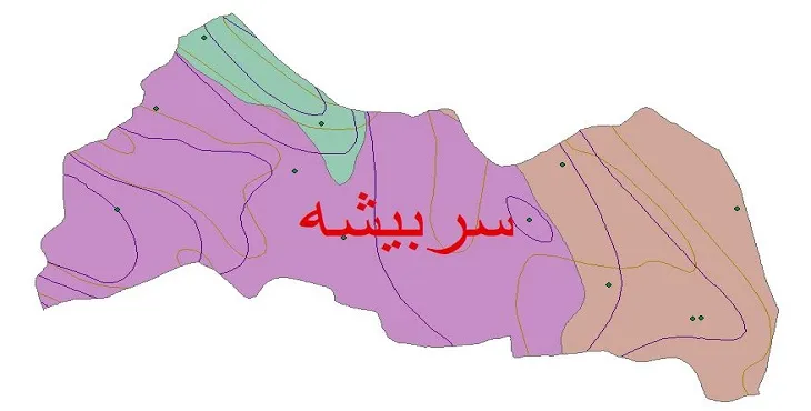 نقشه شیپ فایل اقلیمشناسی شهرستان سربیشه + 7 لایه اقلیمی