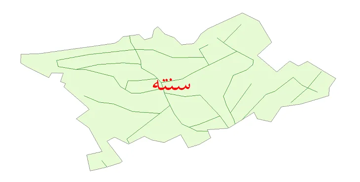 دانلود نقشه شیپ فایل شبکه معابر شهر سنته