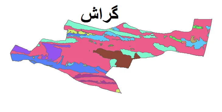 بروزترین نقشه شیپ فایل کاربری اراضی شهرستان گراش + PDF