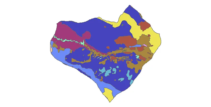 بروزترین نقشه شیپ فایل کاربری اراضی شهرستان لنجان + PDF