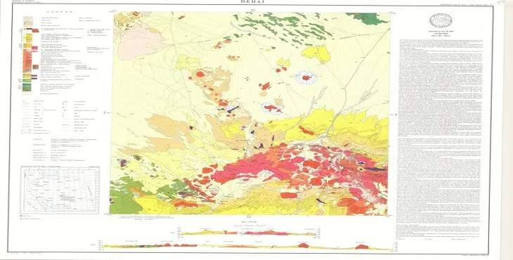 نقشه زمین‌ شناسی محدوده شهری دهج + تصویر با کیفیت بالا
