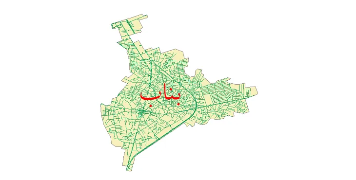 دانلود نقشه شیپ فایل شبکه معابر شهر بناب