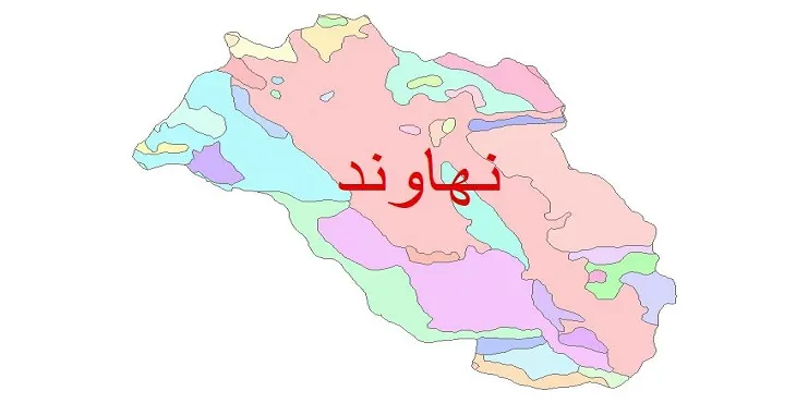 نقشه شیپ فایل (GIS) زمین شناسی شهرستان نهاوند
