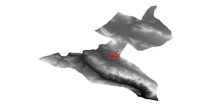 دانلود نقشه دم (DEM) شهرستان کیار | دقت 30 متر