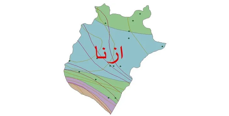 نقشه شیپ‌ فایل اقلیم‌شناسی شهرستان ازنا + 7 لایه اقلیمی