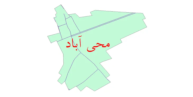 دانلود نقشه شیپ فایل شبکه معابر شهر محی آباد