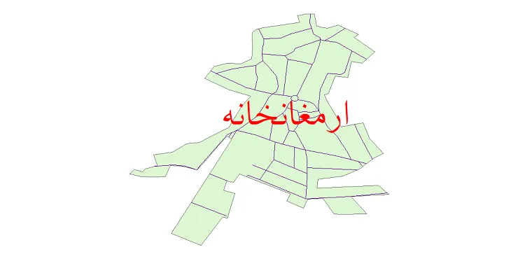 دانلود نقشه شیپ فایل شبکه معابر شهر ارمغانخانه