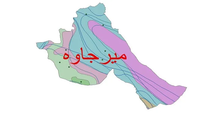 نقشه شیپ‌ فایل اقلیم‌شناسی شهرستان میرجاوه + 7 لایه اقلیمی