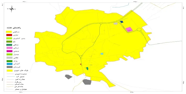 نقشه شیپ فایل (GIS) شهر هشتجین 1405 + عکس با کیفیت