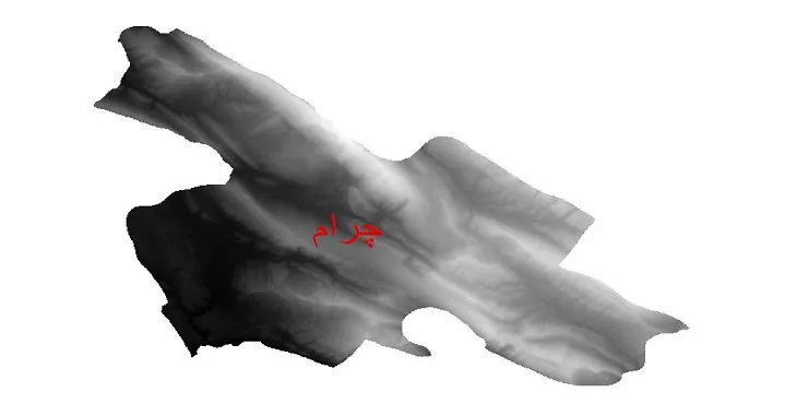 دانلود نقشه دم (DEM) شهرستان چرام | دقت 30 متر