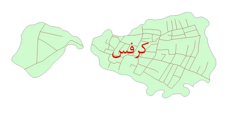 دانلود نقشه شیپ فایل شبکه معابر شهر کرفس
