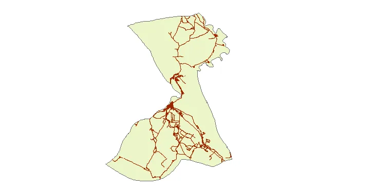 جدیدترین نقشه شیپ فایل راه های شهرستان حمیدیه + PDF