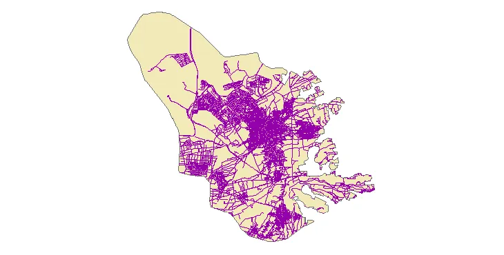 جدیدترین نقشه شیپ فایل راه های شهرستان خمینی شهر + PDF