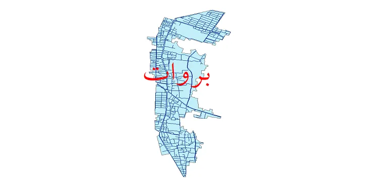 نقشه نقشه شیپ فایل شبکه معابر شهر بروات