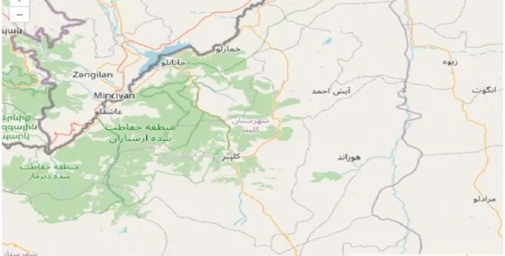 دانلود نقشه شهرستان کلیبر + pdf با کیفیت بالا