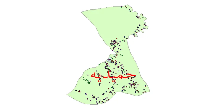 دانلود نقشه شیپ فایل جمعیت نقاط شهری و روستایی شهرستان حمیدیه از سال 1335 تا 1395