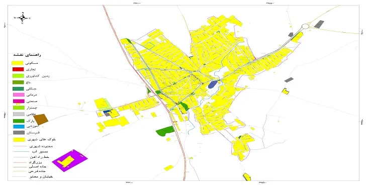 نقشه شیپ فایل (GIS) شهر قلعه تل 1404 + عکس با کیفیت