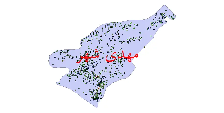 دانلود نقشه شیپ فایل جمعیت نقاط شهری و روستایی شهرستان مهدی شهر از سال 1335 تا 1395