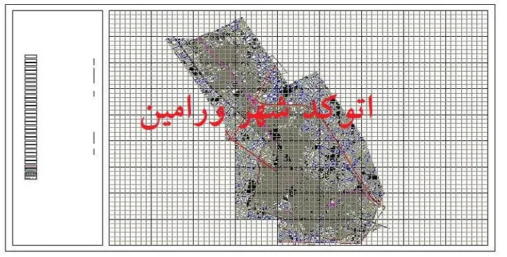 دانلود نقشه اتوکد (Autocad) شهر ورامین