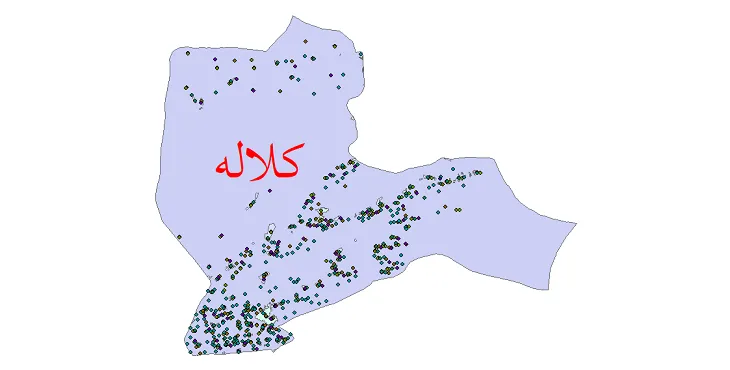 دانلود نقشه شیپ فایل جمعیت نقاط شهری و روستایی شهرستان کلاله از سال 1335 تا 1395