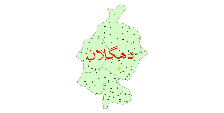 دانلود نقشه شیپ فایل (GIS) تقسیمات سیاسی شهرستان دهگلان سال 1400