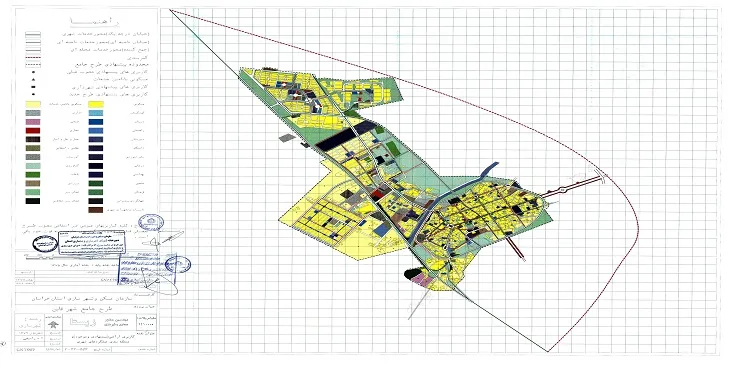 دانلود نقشه کاربری اراضی شهر قائن | وضع موجود+پیشنهادی