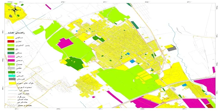 نقشه شیپ فایل (GIS) نسیم شهر 1404 + عکس با کیفیت