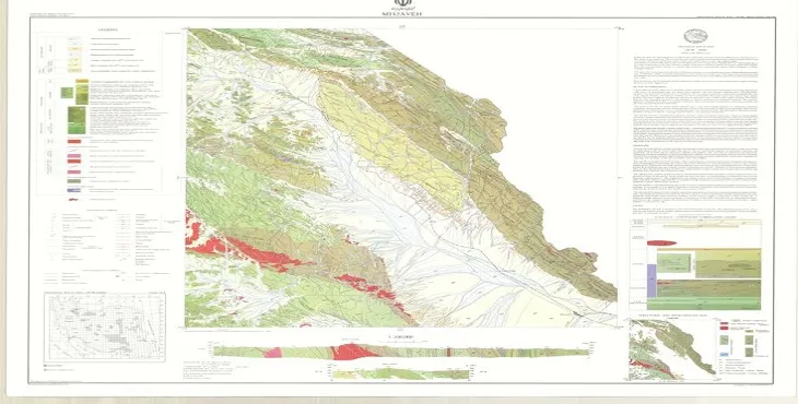 نقشه زمین‌ شناسی محدوده شهری میرجاوه + تصویر با کیفیت بالا