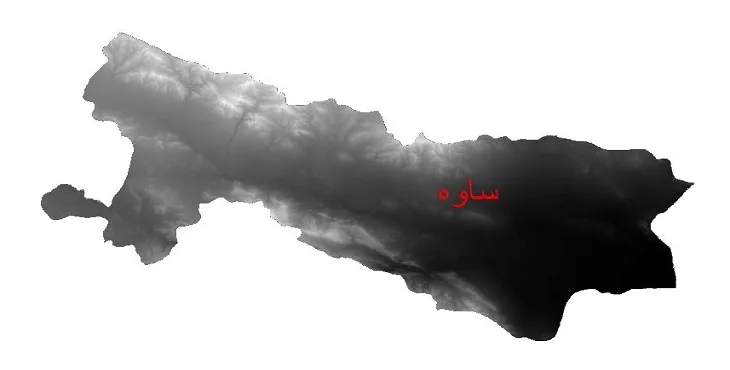 دانلود نقشه دم (DEM) شهرستان ساوه | دقت 30 متر