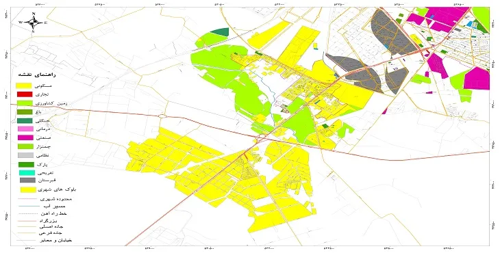 نقشه شیپ فایل (GIS) شهر کهریزک 1404 + عکس با کیفیت