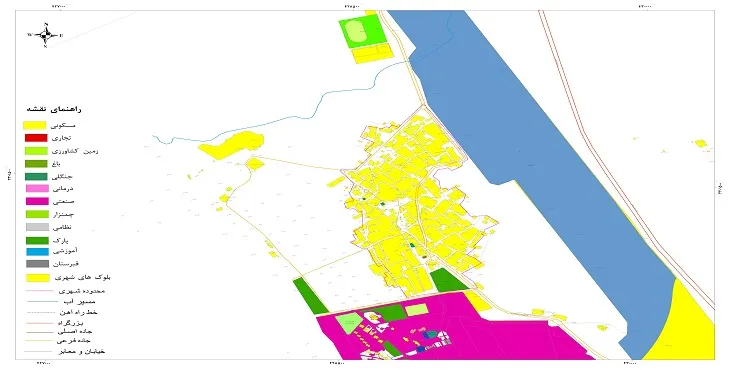 نقشه شیپ فایل (GIS) شهر امام حسن 1404 + عکس با کیفیت