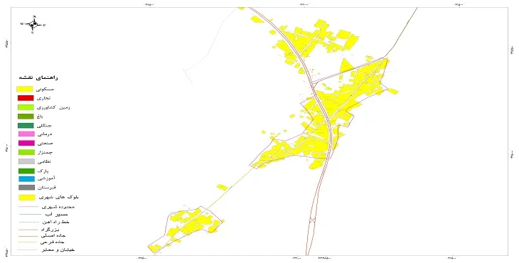 نقشه شیپ فایل (GIS) شهر مرگنلر 1404 + عکس با کیفیت