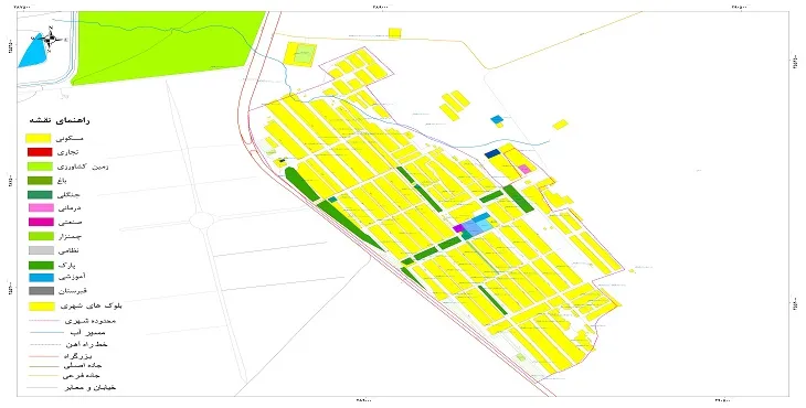 نقشه شیپ فایل (GIS) شهر شرافت 1404 + عکس با کیفیت