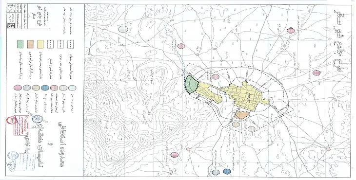 نقشه محدوده و حریم شهر سنقر | کیفیت بالا
