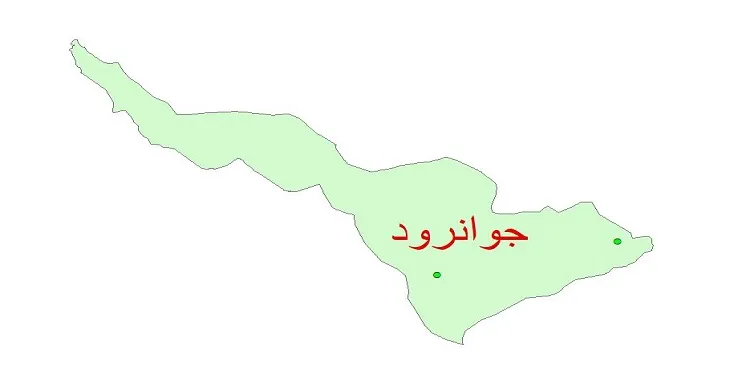 دانلود نقشه شیپ فایل کیفیت آب چاه های شهرستان جوانرود
