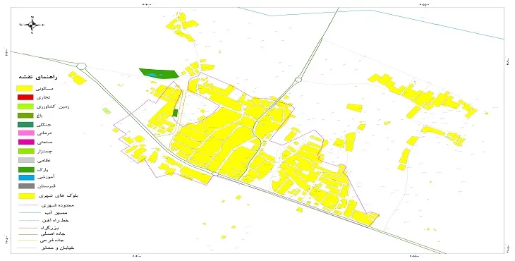 نقشه شیپ فایل (GIS) شهر انارستان 1404 + عکس با کیفیت