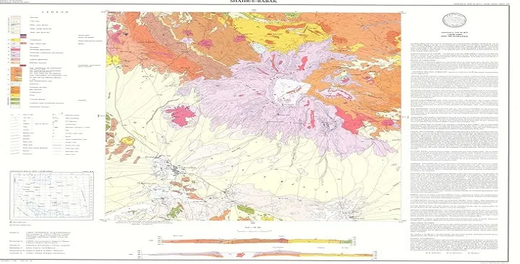 نقشه زمین‌ شناسی محدوده شهری شهربابک + تصویر با کیفیت بالا