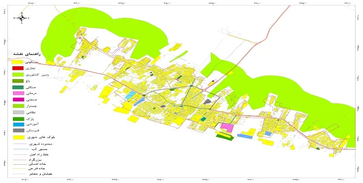 نقشه شیپ فایل (GIS) شهر لامرد 1404 + عکس با کیفیت