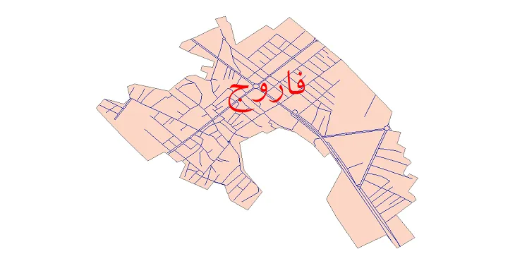دانلود نقشه شیپ فایل شبکه معابر شهر فاروج